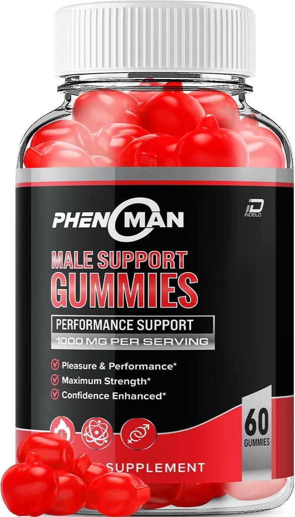 Phenoman for Men Gummies – Pheno Man Max Performansı, Phenoman Advanced Formula, Ekstra Güçlü Doğal Supplement for Muscle growth & General Health Support and Reviews (1 Pack – 60 Gummies)