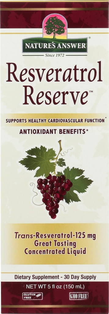 Απάντηση της φύσης Χωρίς αλκοόλ Resveratrol Reserve 5oz συμπυκνωμένο υγρό 