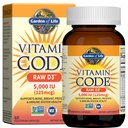 Life Vitamin D3 5000 IU, Raw Whole Food Supplements with Chlorella, Fruit, Veggies & Probiyotiks for Bone & Immune Health, 60 Vegetarian Capsules