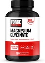 Kuvvet Faktörü Magnezyum Glycinate, Kadınlar ve Erkekler için Uyku, Kas Rahatlama ve Mood, Stomach, Vegan, 3-Month Supply, 180 Capsules