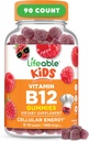 Çocuklar için Yaşama Uygun Vitamin B12 | 1000 mcg | Great Tasting Vitamin B12 Gummies | Gluten Free, Vegan B12 Vitaminler | Enerji için B12 Vitamini, Mood ve Nervous Sistem Desteği | 90 Gummies