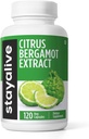 STAY ALIVE Citrus Bergamot Capsules 1000 mg, 30:1 Super Extract with 50% Polyolic Flavanones, 120 Pills, Citrus Bioflavononokles Natural Heart Health Supplements for Women & Men | Non-GMO, Gluten-Free-Free-GMO, Gluten-Free-Free-Free