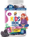 Çocuklar ve Gençler için SUN Iron Gummies - C vitamini ile 10 mg Demir Vitaminleri - Immune Desteği için Düşük Karbon Tamamı, Çocuklar ve Genç Kızlar için Kırmızı Kan Hücre Üretimi Destekliyor