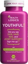 Health Logics Youthful Collagen 6.000 mg | Collagen Peptides Tip 1 ve 3 ile Hyaluronic Acid ve Vitamin C | Anti-Aging Collagen for Health Commons & Skin | 120 Collagen Tabletler