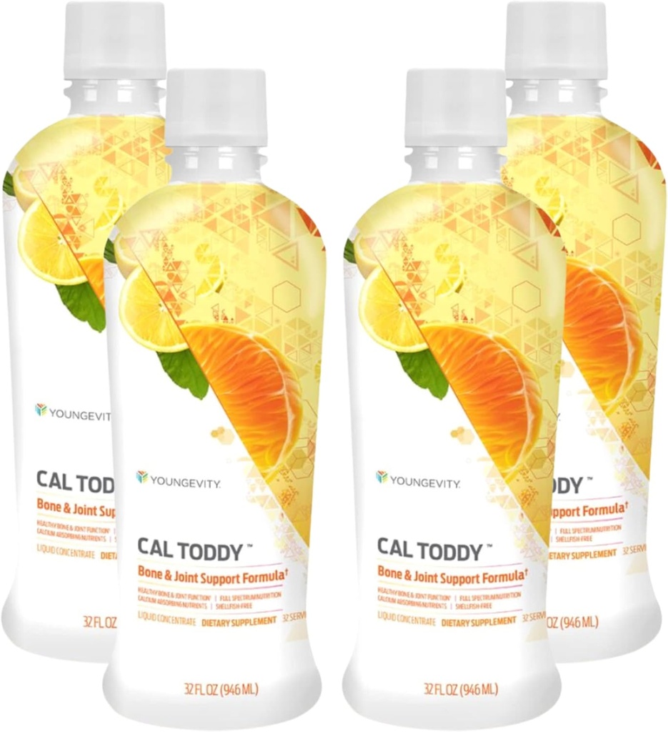 Youngevity CAL Toddy - Steel (Citrate, Phosphate) Magnezyum 1.200 mg/600 mg - Vitaminler D-3, çinko, Copper, Pyum, Boron ve 70+ Trace Mineral Konfaksiyonları - Destekler Bone Health - 32 Fl Oz (Geçmiş)