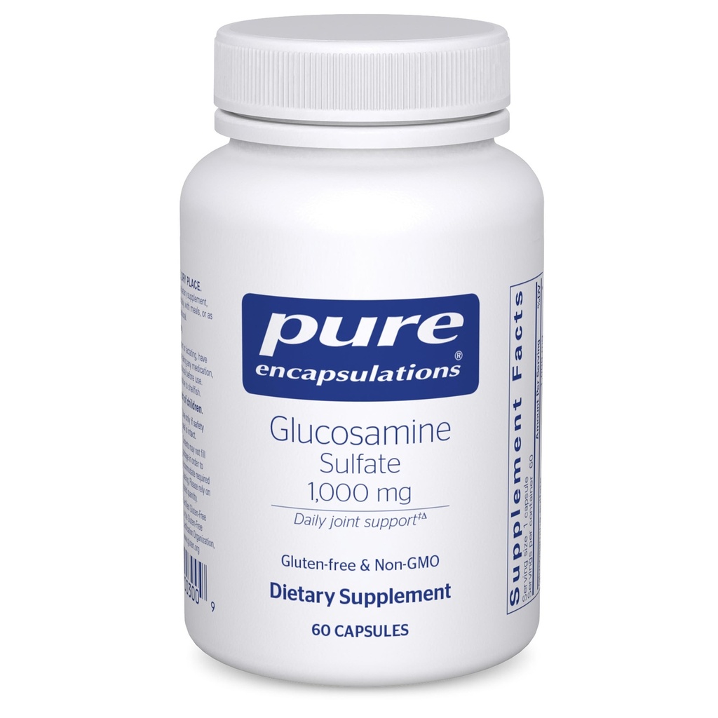 Saf Encapsulations Glucosamine Sulfate 1000 mg | Ortak Destek ve Hareketlilik için Tamam, Kartilage Health ve Connective Tissue* | 60 Capsules