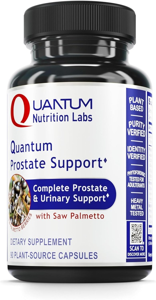 Kuantum Beslenme Laboratuvarları Prostate Support - Prostate Supplements for Men, Prostate Health Formula, Natural Supplement with Organic Sawetto - 90 Vegetarian Capsules
