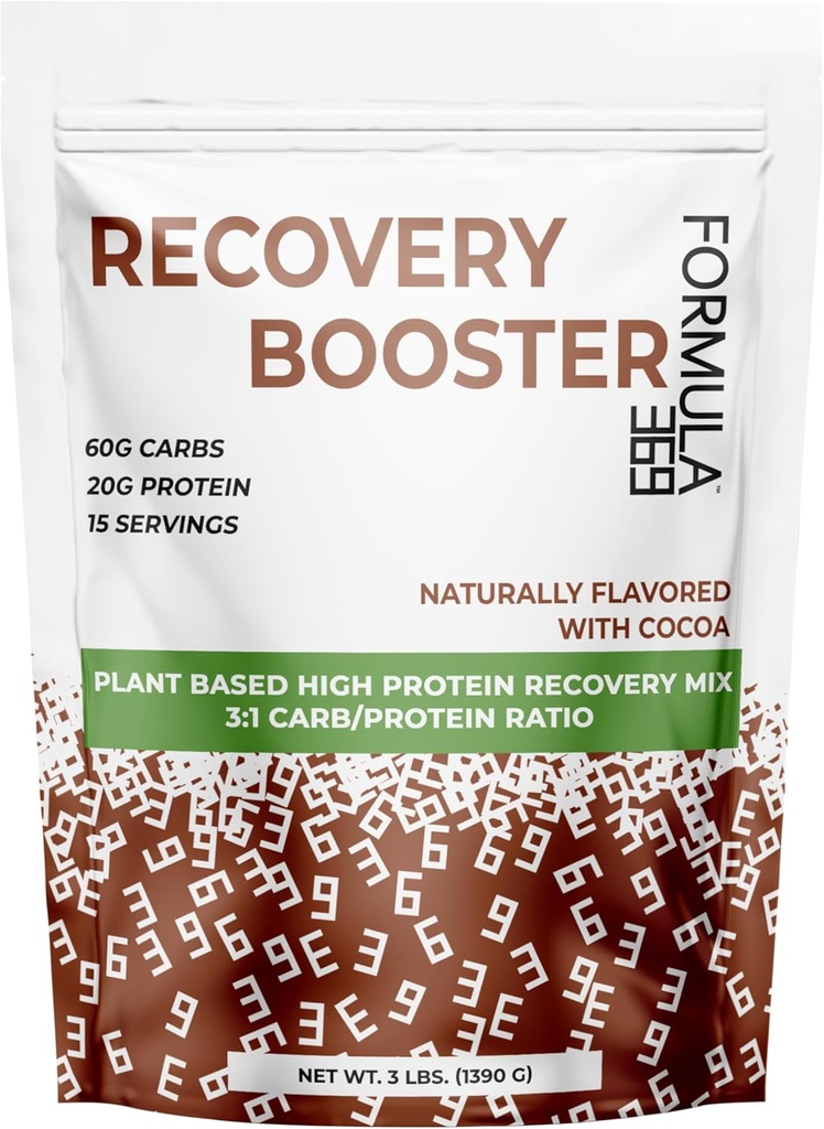 Ανάκτηση Booster, Vegan υψηλής ανάκτησης πρωτεϊνών Mix, Post άσκηση Shake w/ 20g πρωτεΐνη και 60g υδατάνθρακες, 100% φυσικό, 3 κιλά, χωρίς γλουτένη, αλλεργιογόνο δωρεάν.