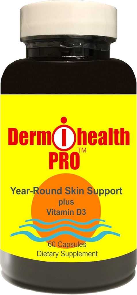 Güneş Koruma DermiHealth Pro Antioksi Polipodium Leucotomos 350 mg Plus Vitamin D3 2,000 IU (60 Capsules)