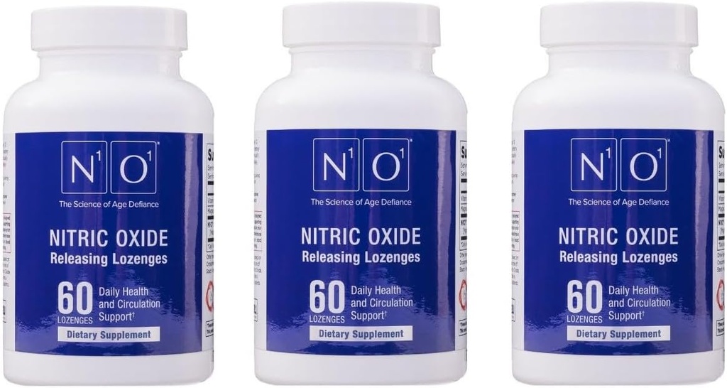 N1O1 Νιτρικό οξείδιο Lozenges για την υποστήριξη της υγείας της καρδιάς - Συμπλήρωμα διατροφής για τη ροή του αίματος, την οξυγόνωση και την πίεση του αίματος - 180 κόμης