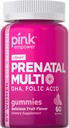 PINK Prenatal Vitaminler | DHA ve Folic Acid | Non-GMO & Gluten Free Multivitamin | Meyve Flavor