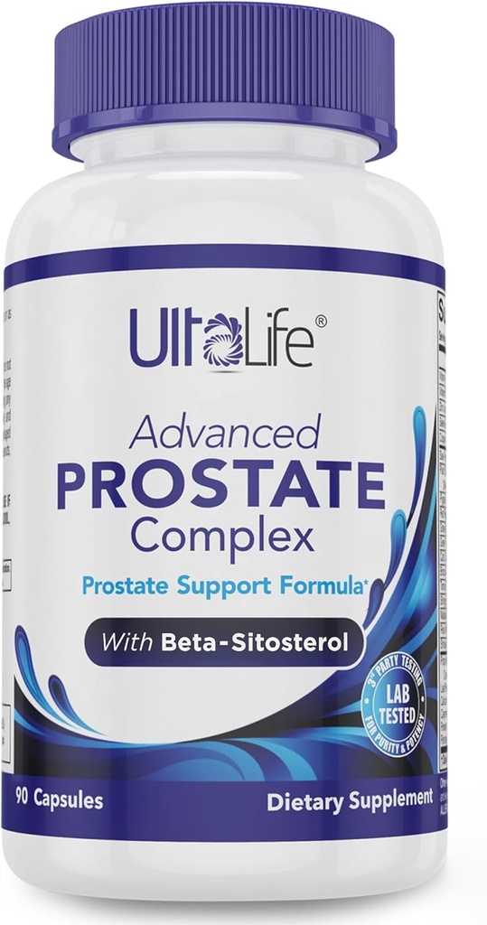 ULTALIFE Advanced Saw Palmetto Prostate Supplement for Men with Beta Sitosterol Supports Urinary Comfort, Sleep Quality & Prostate Health 90 Capsules