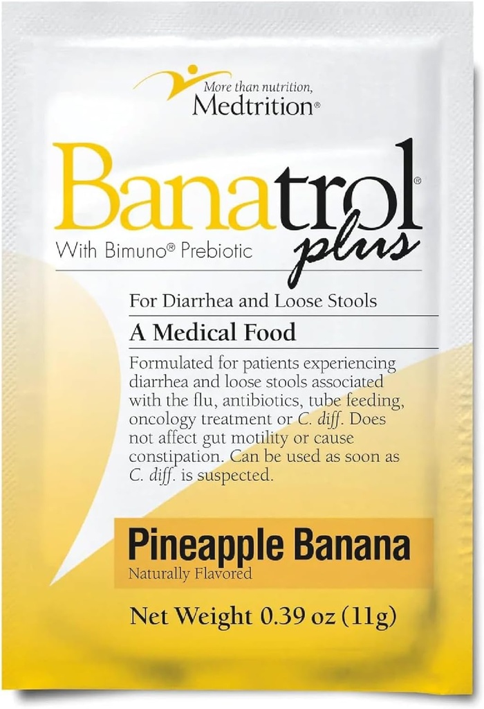 Banatrol® Natural Anti-Diarrheal με προβιοτικά, ανακούφιση από χρόνια διάρροια, IBS, επαναλαμβανόμενη διάρροια, κλινικά υποστηριζόμενη ιατρική τροφή, μη-συντηρητική, 25 υπηρεσίες (Pineapple)