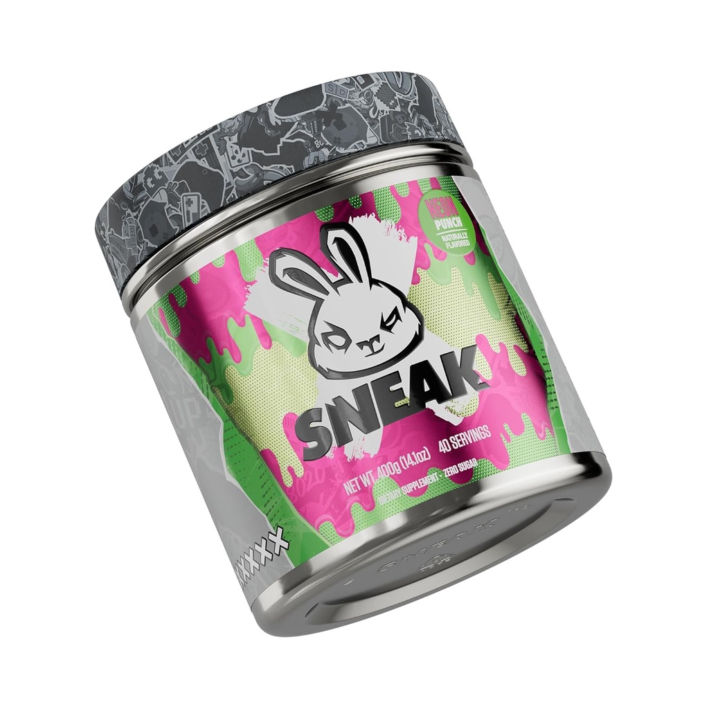 SNEAK Enerji İçecek Toz | Neon Punch | No Sugar. Nasties yok. Sadece Doğal Caffeine, Focus-Boosting Nootropics | 40 Hizmet