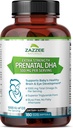 Zazzee Ekstra Güçlü Prenatal DHA 500 mg, 180 Aromatik Kaplama Yumuşakgels, 1000 mg Omega 3's, 1000 UI Vitamin D3, Burp Free, No Fishy Aftertaste, Superior Triglycer Form, Purified Deep Sea Oil Oil