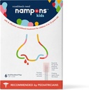 Nampons Kids Nosebleed Stoppers - 6 Easy to Use Nose Bleed Stopper Plugs Kit for Kids. Trusted by Pediatricians. Hypoallergenic Clotting Agent Stops Nosebleeds Fast On Contact. Safe and Pain-Free