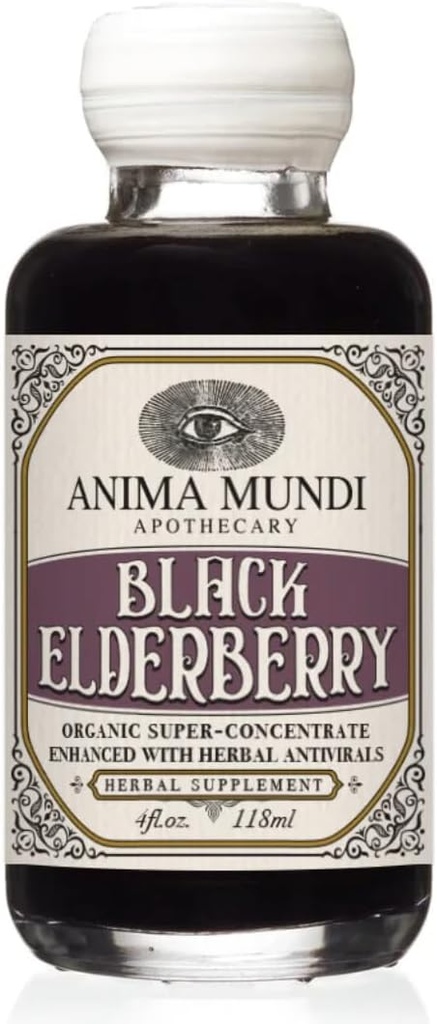 Simdi Apothecary Black Elderberry Syrup - Skullcap Baikal, Cordyceps, Reishi, Shiitake & Maitake Mushrooms to help Support Immune Health (4oz / 118 ml)