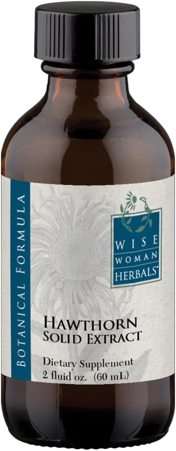 Wise Woman Herbals Hawthorn Berry Solid Extract 4:1, Alcohol-Free Extra Strength, Promotes Healthy Circulation, Antioxidant Protection, Φυτική Καρδιαγγειακή Υποστήριξη, 2 Fl Oz