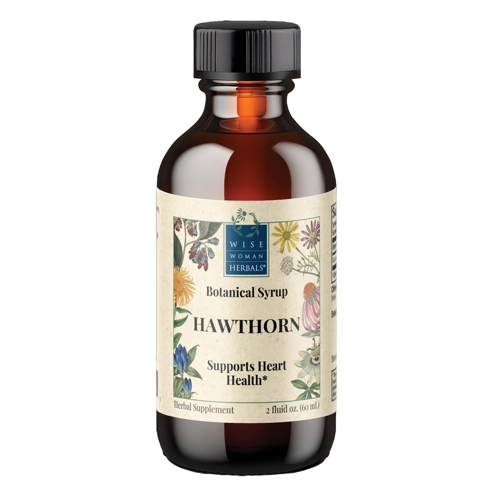 Wise Woman Herbals Hawthorn Berry Solid Extract 4:1, Alcohol-Free Extra Strength, Promotes Healthy Circulation, Antioxidant Protection, Φυτική Καρδιαγγειακή Υποστήριξη, 2 Fl Oz