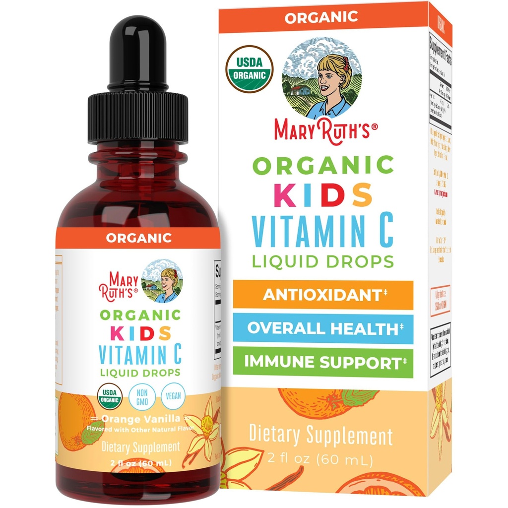 MaryRuth Organics USDA Kids Vitamin C Drops 