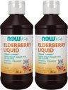 NOW Συμπληρώματα, Liquid Elderberry για παιδιά με ψευδάργυρο και Astragalus, ανοσοποιητική υποστήριξη *, 8-Ounce, συσκευασία μπορεί να Vary (πακέτο του 2)