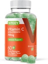 Yetişkinler için Viteey Chewable Vitamin C Gummies - 700 mg Ekstra Kuvvet Immune Support Supplement - Vegan, Gluten Free - 60 Count Count