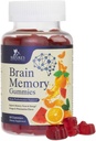 Συμπληρώματα εγκεφάλου Gummies για τη μνήμη, Εστίαση, συγκέντρωση - Brain Gummy Vitamin Plus Nootropics, Phosphatidylserine, B6 & B12, Caffeine Free Nootropic, συμπλήρωμα υποστήριξης σαφήνειας - 60 Gummies