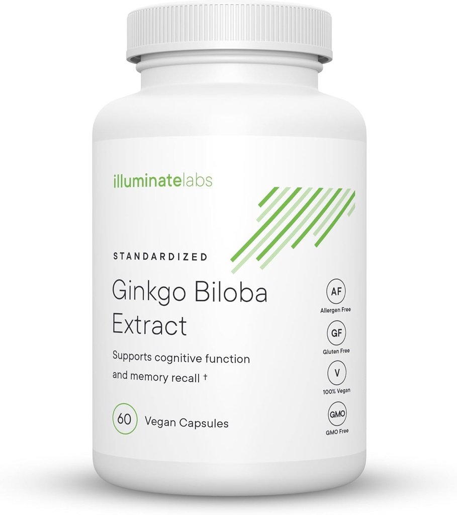 Aydınlatma Laboratuvarları Ginkgo Biloba Extract Capsules | 240 mg | Destekler Focus, Concentration, Memory, Short-Term Cognitive Function | Third-Party Tested and Backed by Medical Research