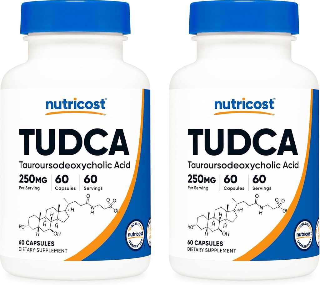 Nutricost Tudca 250 mg, 60 Capsules (2 Şişe)
