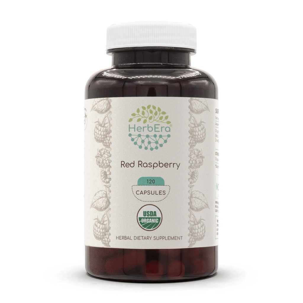 HerbEra Red Raspberry USDA Organic 120 Capsals 