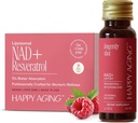 Sıvı NAD+|Resveratrol| NMN Alternatif | 10x Daha Fazla Aborpsiyon | Liposomal Nicotinamid Riboside ve Resveratrol Antioksis ile | Yarı Zamanlı | Firma Skin & Brain Health| 10 Shots |