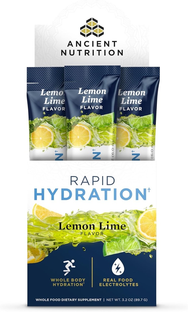 Eski Beslenme Hızlı Hydration Toz, Limon Lime, Doğal Deniz Salts ve Red Marine Algae, Hızlı Vücut Hydration ve Hücre Sağlığı Destekler, 15 Hizmetler