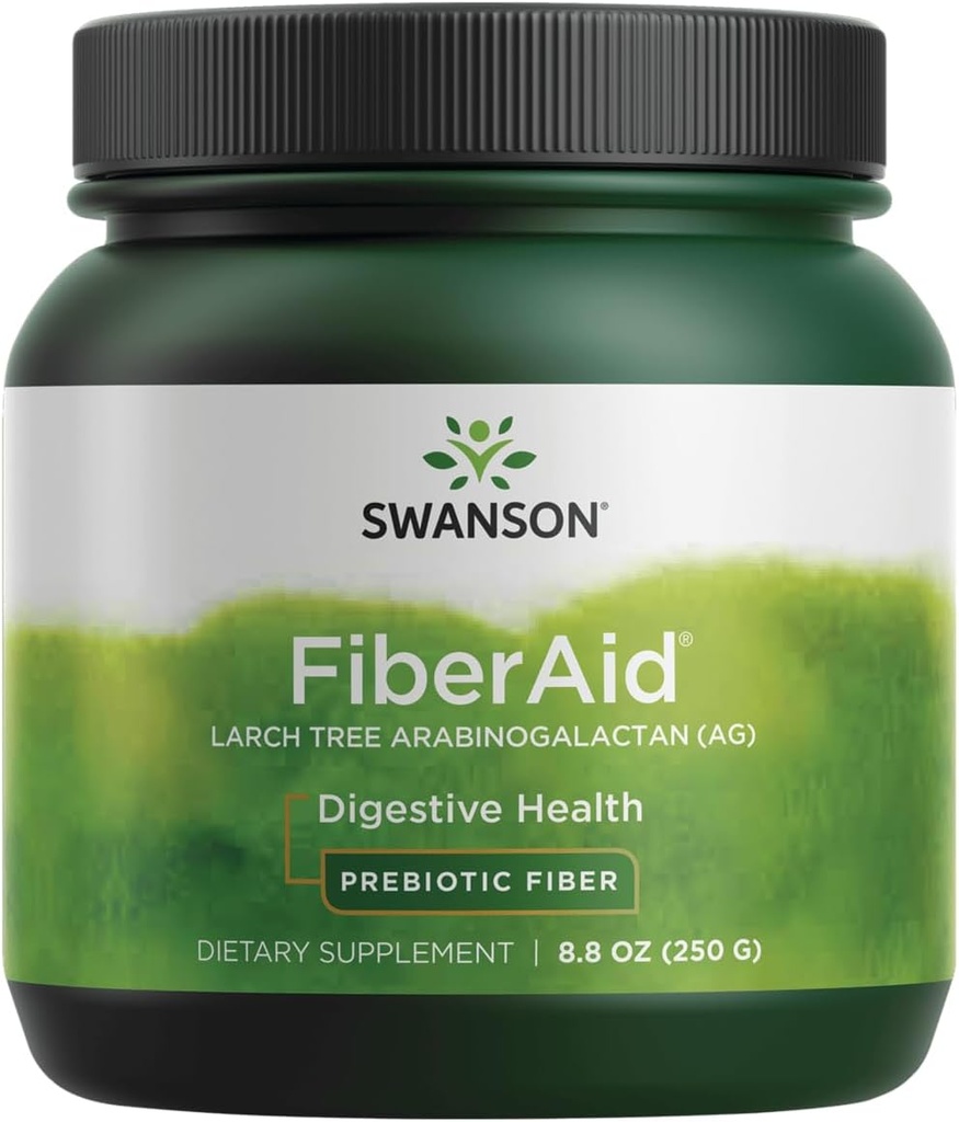Swanson FiberAid - Larch Tree Arabinogalactan (AG) Σκόνη - Fiber Drink Mix Προώθηση Digestive Υγεία και Υποστηρίζει Γαστρεντερική Υγεία - (8.8oz)