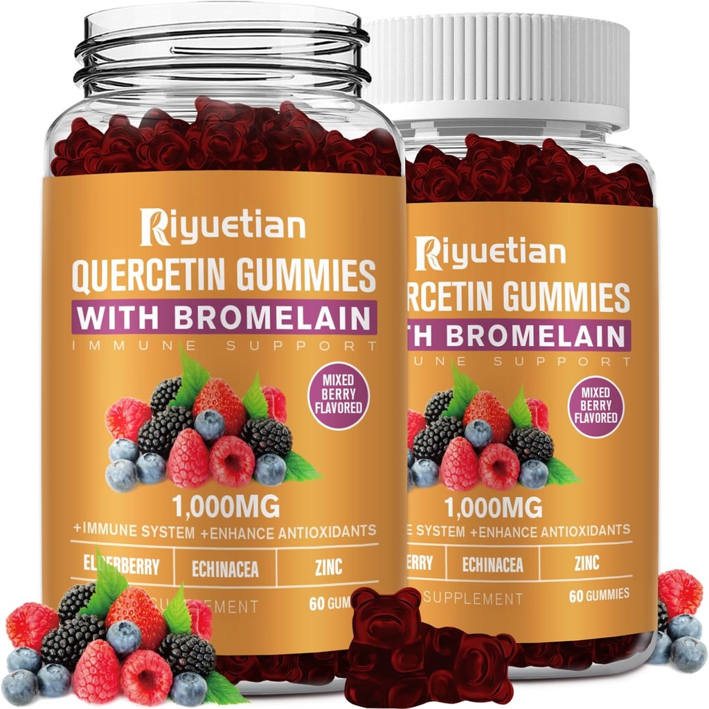 Bromelain, με ψευδάργυρο, βιταμίνη C, Elderberry για τον πνεύμονα ανοσοποιητικό συμπλήρωμα υποστήριξης για παιδιά ενήλικες, καρδιοαγγειακό, υποστήριξη γήρανσης μασώμενες βιταμίνες, Vegan, 120 Count