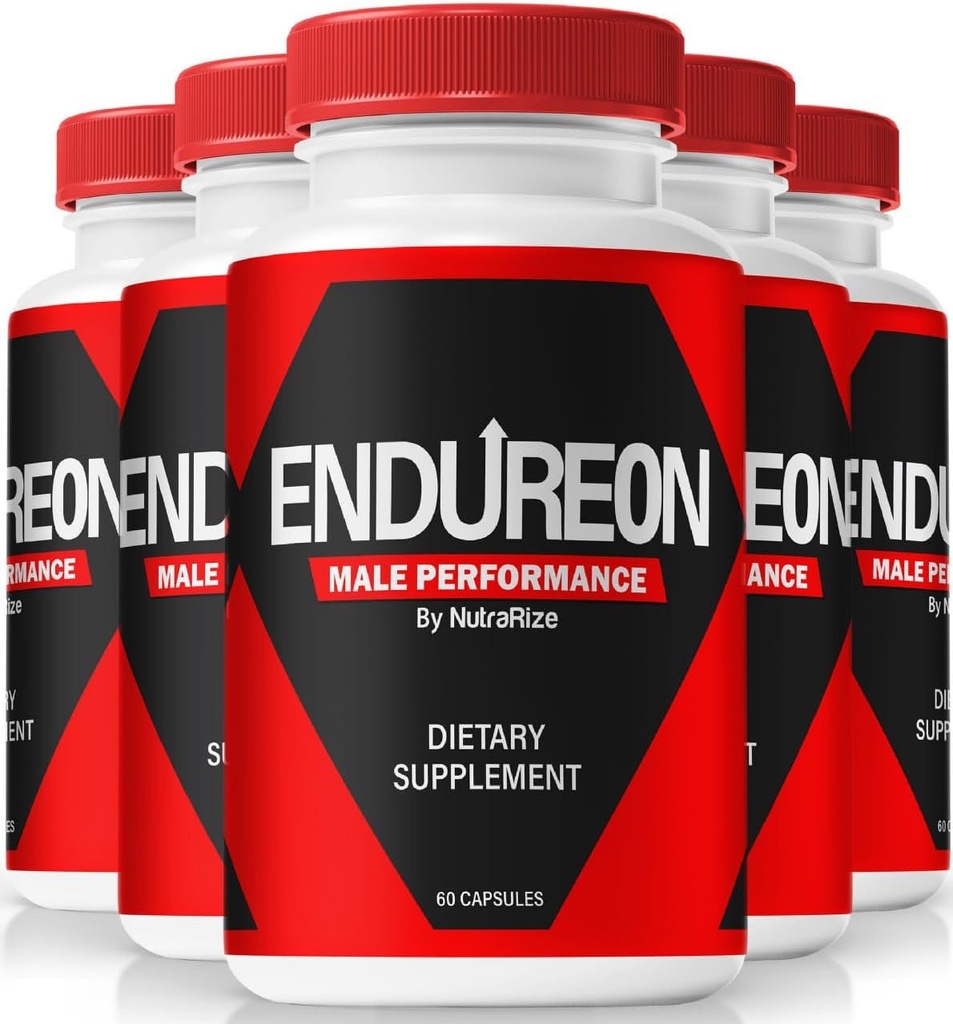 NutraRize (5 Pack) Endureon Pills – Daily Support Formula with Premium Materialss to Help Sustain Men's Energy, Performance & Everyday Wellness | Easy-to-Take Capsules (300 Capsules)