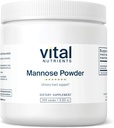 Vital Nutrients Mannose Toz 100g | Vegan D-Mannose Supplement for Urinary Tract and Bladder Support | Gluten, Dairy, Soy Free | Non-GMO | 50 Hizmet