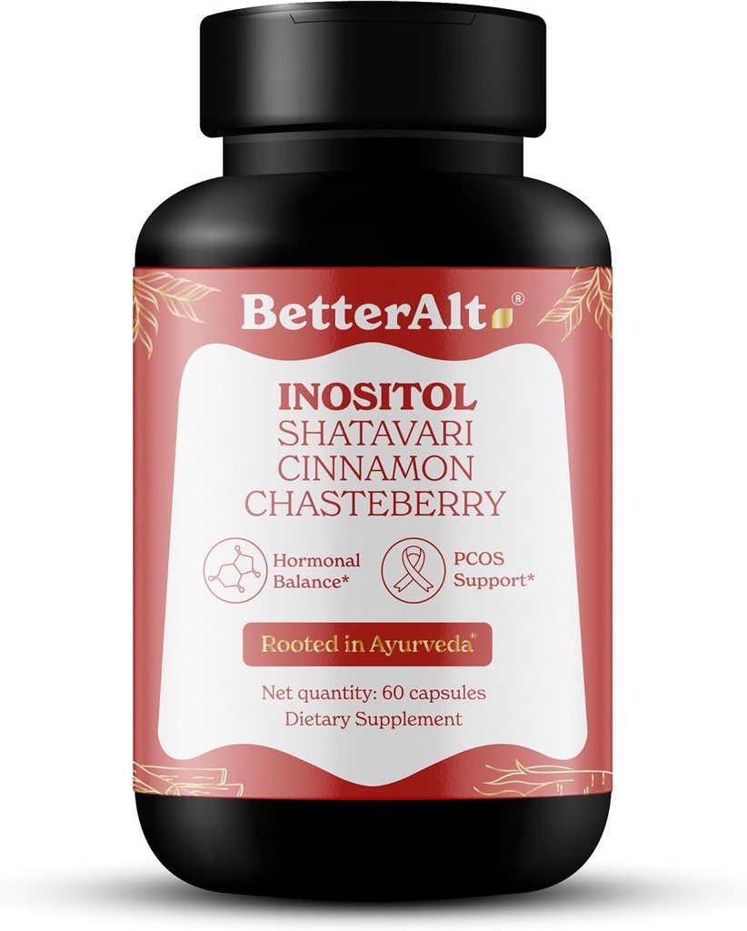 Better Alt Inositol Kompleksi | Supports Rise Support & Hormonal Health | Shatavari, Black Cohosh, Chaste Berry, D-Chiro Inositol | 1Month Pack