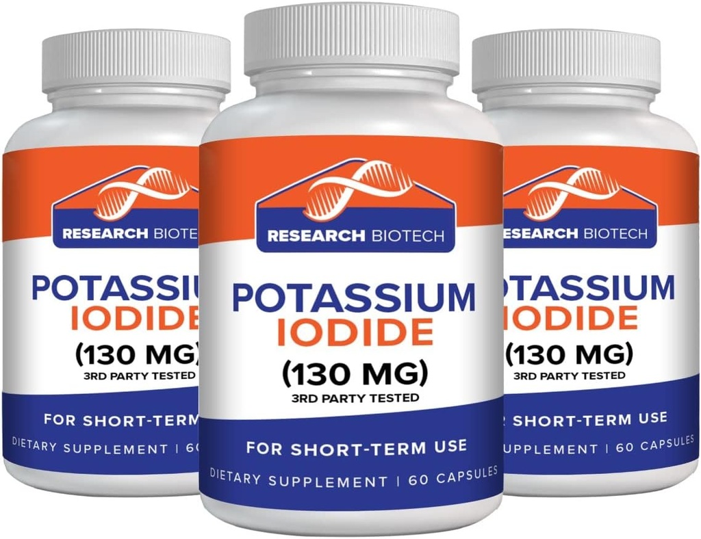 Max-Bio κάλιο 130mg κάψουλες - 180 Count - Συμπλήρωμα διατροφής για την υποστήριξη και προστασία του θυρεοειδούς
