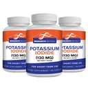 Max-Bio Potassium Iodide 130mg Capsules - 180 Count - Dietary Supplement for Thyroid Support and Protection