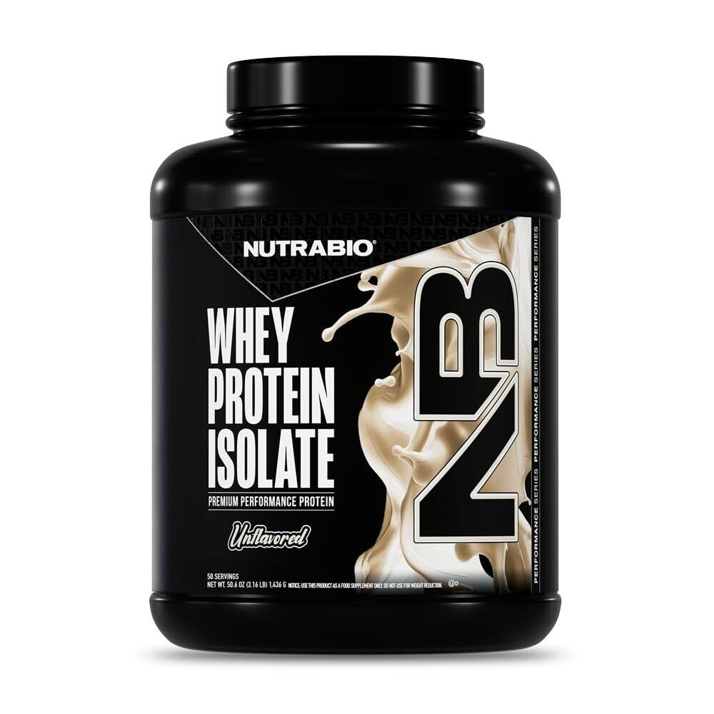 NutraBio 100% Whey proteini, Protein Tozu, Tamamlanmış 25g Protein, Non-GMO, Soy & Gluten Free, Low Carb, Low Calorie Whey Protein Toz, Raw Unflavored, 5 Lbs