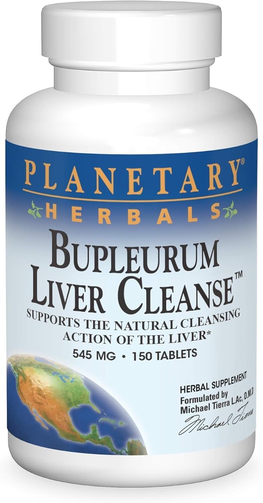 Planetary Herbals Bupleurum Liver Cleanse, Supports The Natural Cleansing Action of The Liver*, 545 mg - 150 Tablets