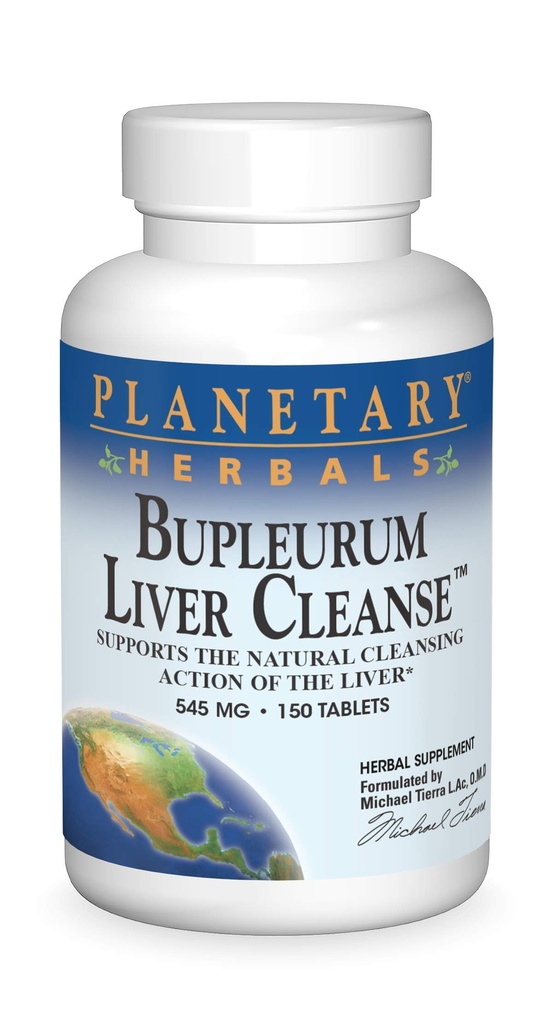 Planetary Herbals Bupleurum Liver Cleanse, The Natural Cleansing Action of The Liver*, 545 mg - 150 Tablets