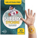 AVEELA Sleepy Manuals Melatonin Çocuklar ve Yetişkinler için Ücretsiz (30 Pack) Çocuklar için Uyku Patchleri, Natural & Sugar Free. Calm Patch to Sleep Better
