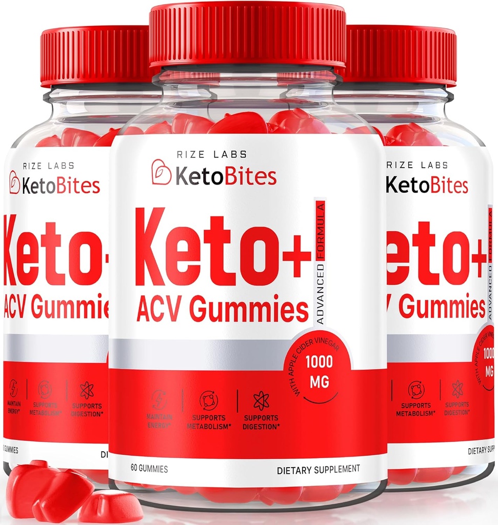 Laboratuvarları - Gelişmiş Kilo kaybı için Keto Bites ACV Gummies, All Natural Apple Cider Vinegar Supplement (180 Gummies)