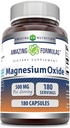 Amazing Formulas Magnezyum Supplement | 500 Mg Per | 180 Capsules | Non-GMO | Gluten-Free | Made in USA