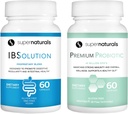 IBSolution Gut Health Sche - All Natural Gut Health Support & Premium Probiyotiks w/ 40 Milyar CFU for Support of Irregular Bowels, Bloating, Constipation, Gas, Abdominal Pain - 2 Pack (120 Caps)