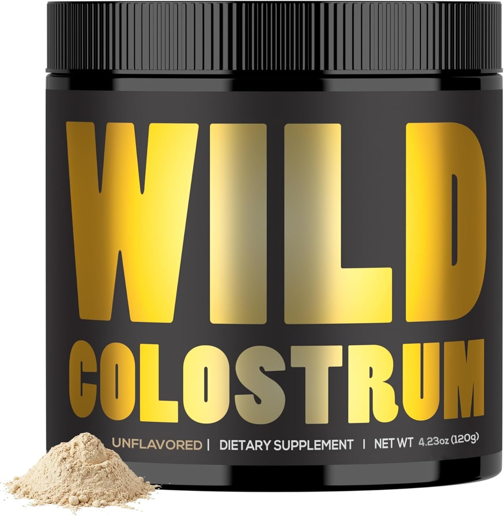 Colostrum Powder Unflavored – 120g (60 Servings, 2g Scoop) – Grass Fed Bovine Colostrum Supplement – Αμιγής Ανοσοποιητική, Οπή & Ενεργειακή Υποστήριξη – Calostro Bovino para Adultos