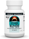 Source Naturals Vitamin K2 + D3 Bone & Heart Health Complex - D3, Vitamin K2 (MK-7) ve Kalsiyum - 30 Tablet