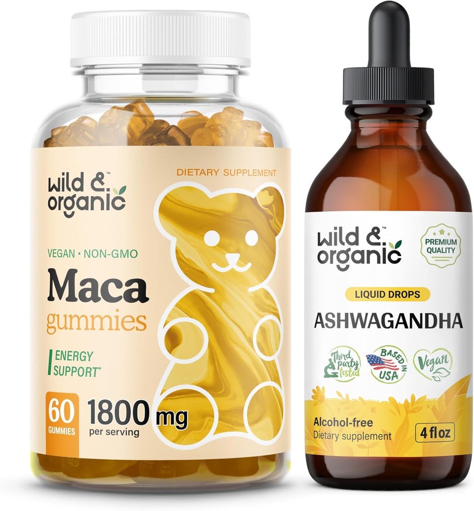 Άγριες & οργανικές Ρίζες Maca & Ashwagandha Βάμμα 4 fl oz