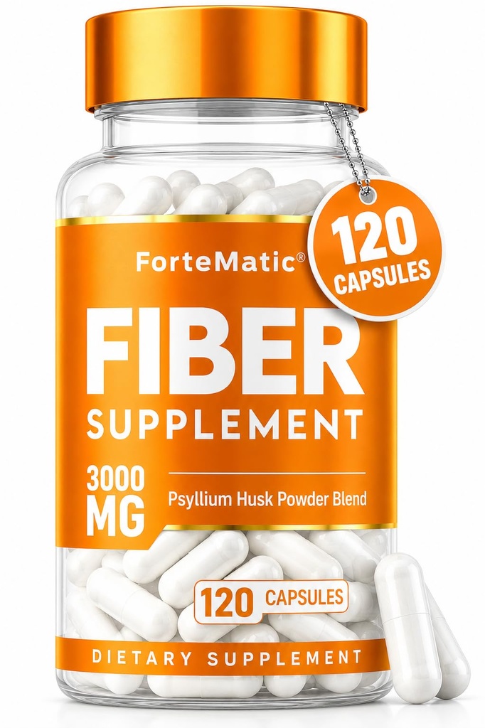 USA'S Most Fiber Rich Supplement 120 Capsules Mega Dose 3000 mg Assembly Psyllium Husk, Aloe Vera, Chia Seed & Flaxseed Toz Gut Health, Cleanliness, Constipation